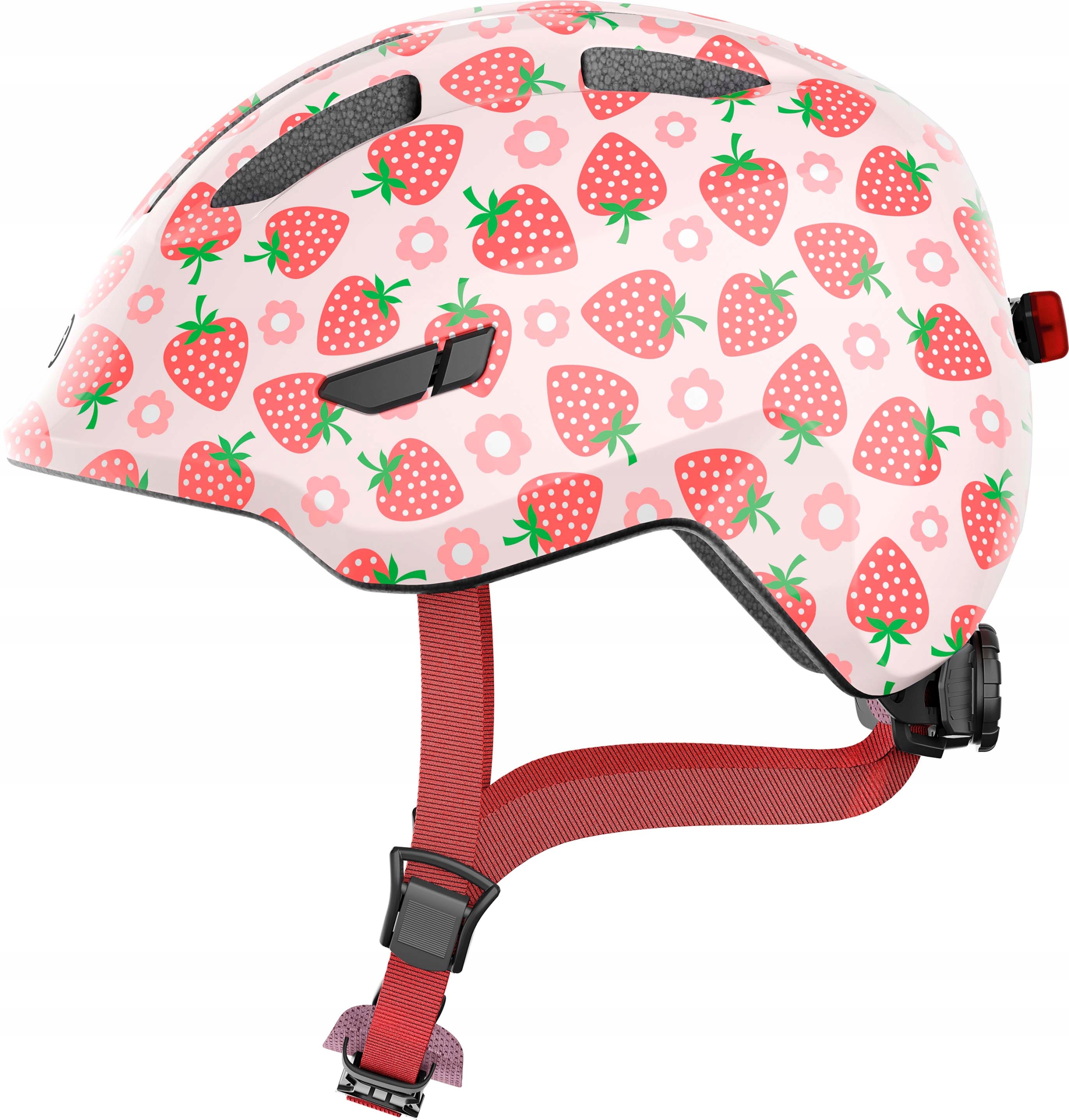 Dětská přilba Abus Kids Smiley 3.0 Led rose strawberry shiny velikost S