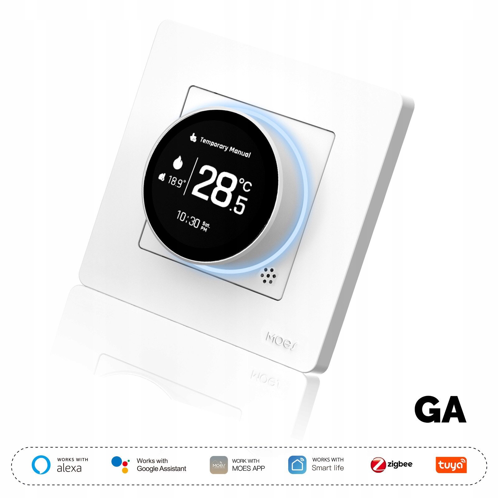 Termostat s úsporou energie, diaľkovým ovládaním a časovačom Ga 5A Tuya Zigbee Poľština