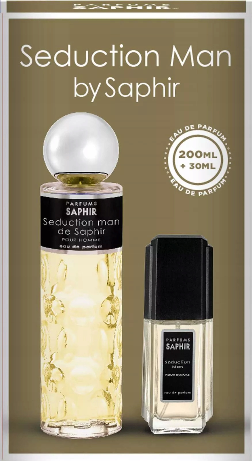Saphir Men Parfémovaná voda Seduction dárková sada 200 ml 30 ml
