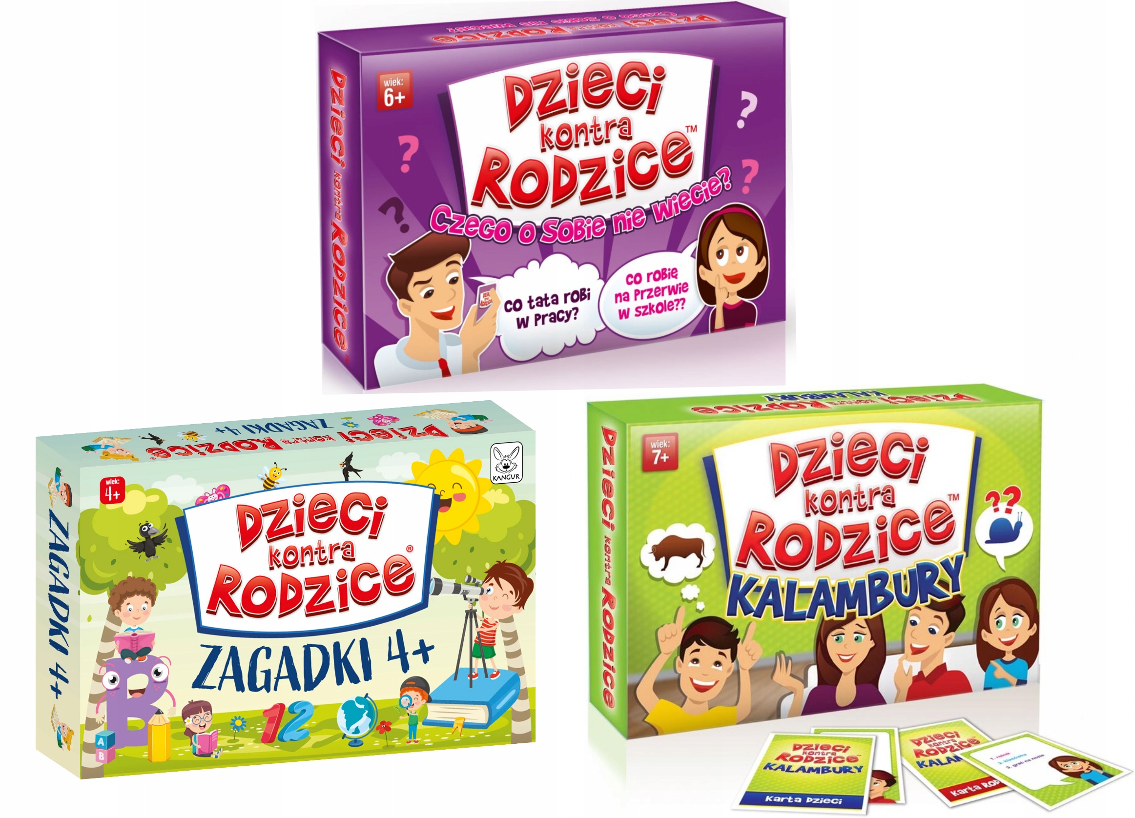 3W1 Dzieci Kontra Rodzice Kalambury Czego O Sobie Nie Wiecie Zagadki 4+