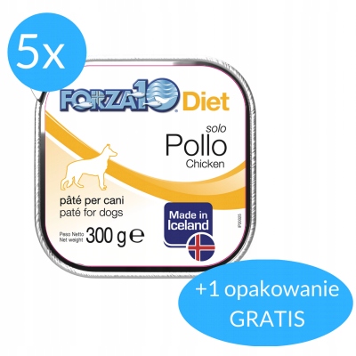 Forza10 Solo Diet pro psa kuře 5x300g 300g Bonus