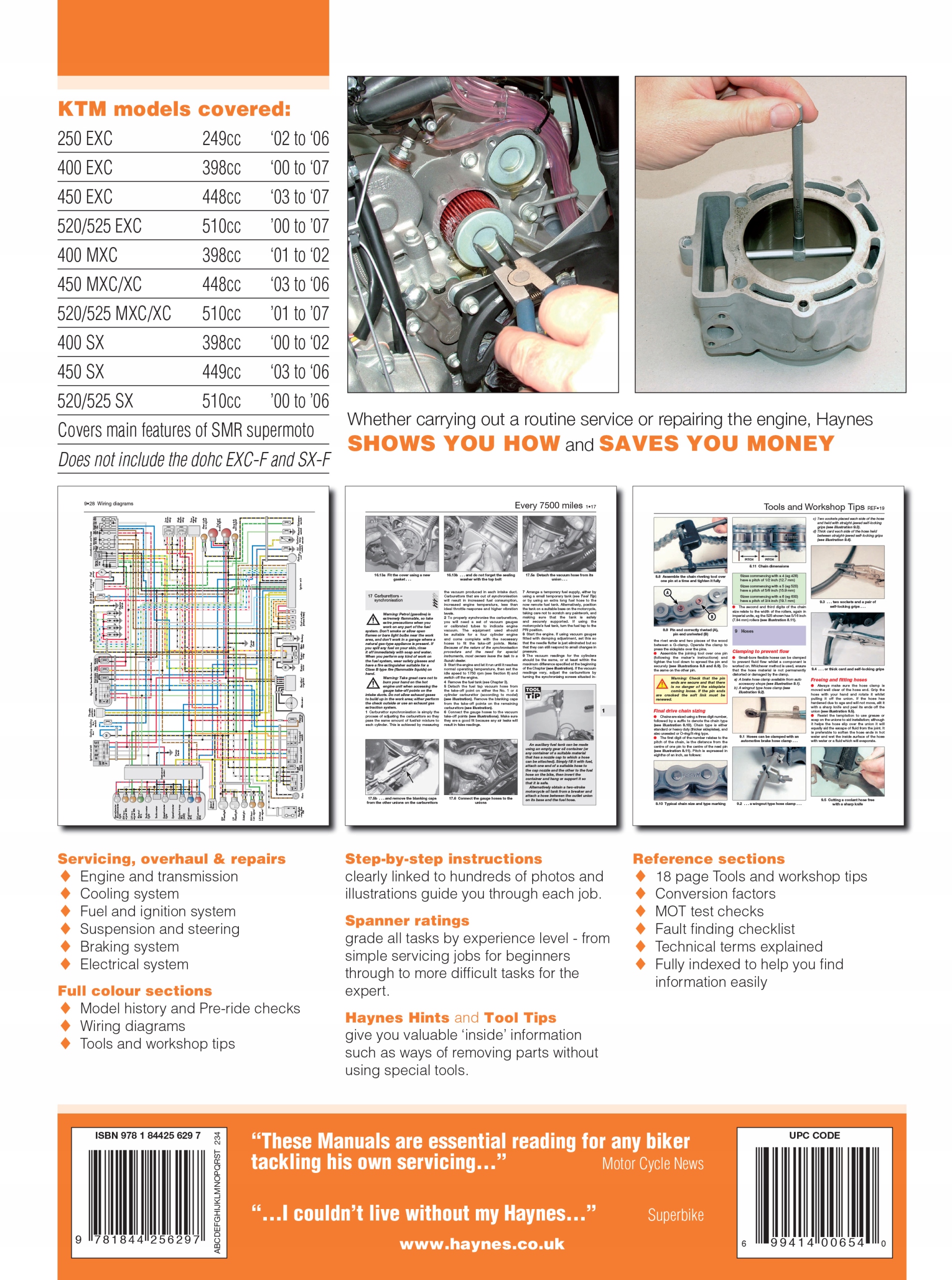 KTM 450 EXC (2003 - 2007) OPIS NAPRAW I OBSŁUGI Rok wydania 2014