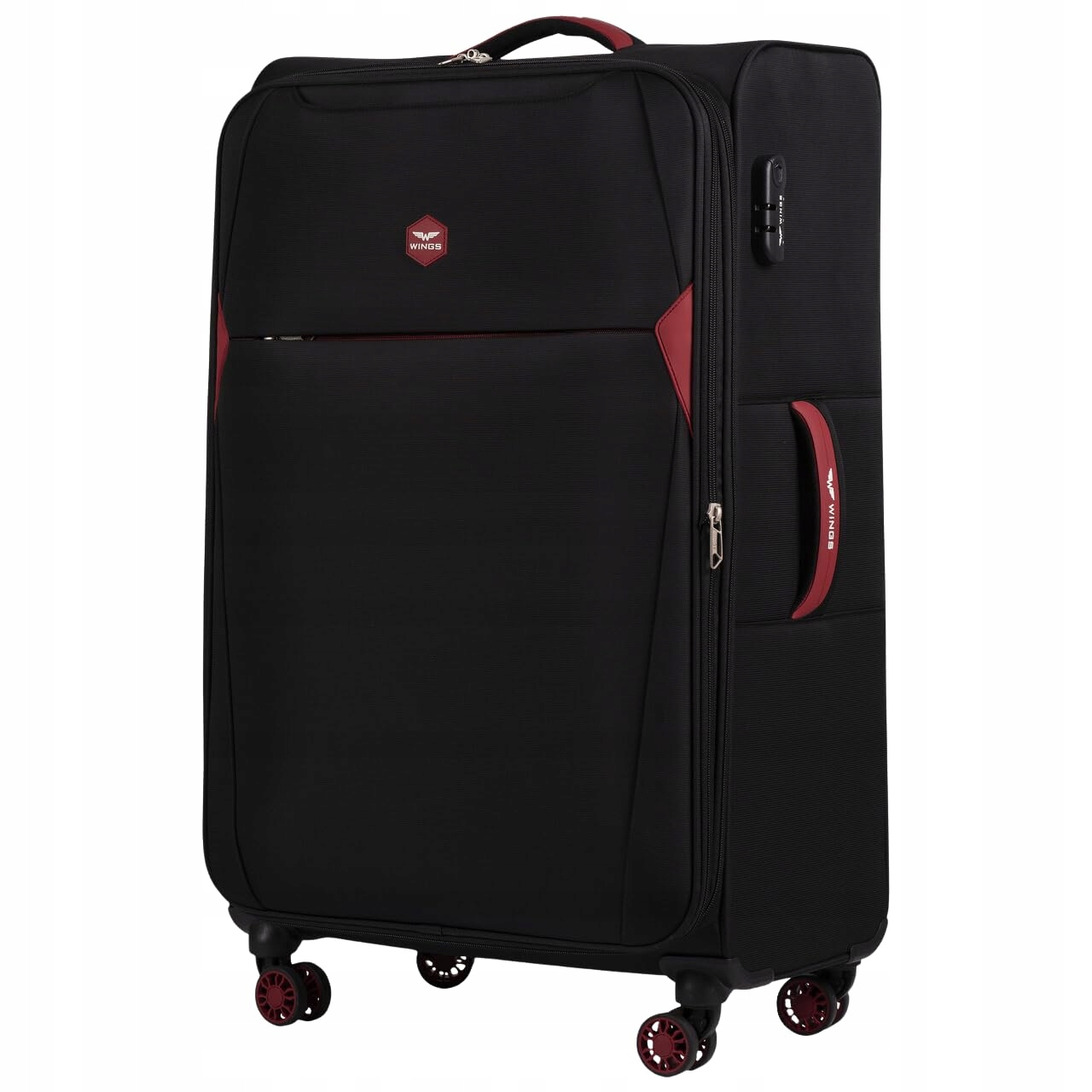 Velký registrovaný kufr Zavazadlo vysílané Wings Dipper Wings 28" Black 110 l