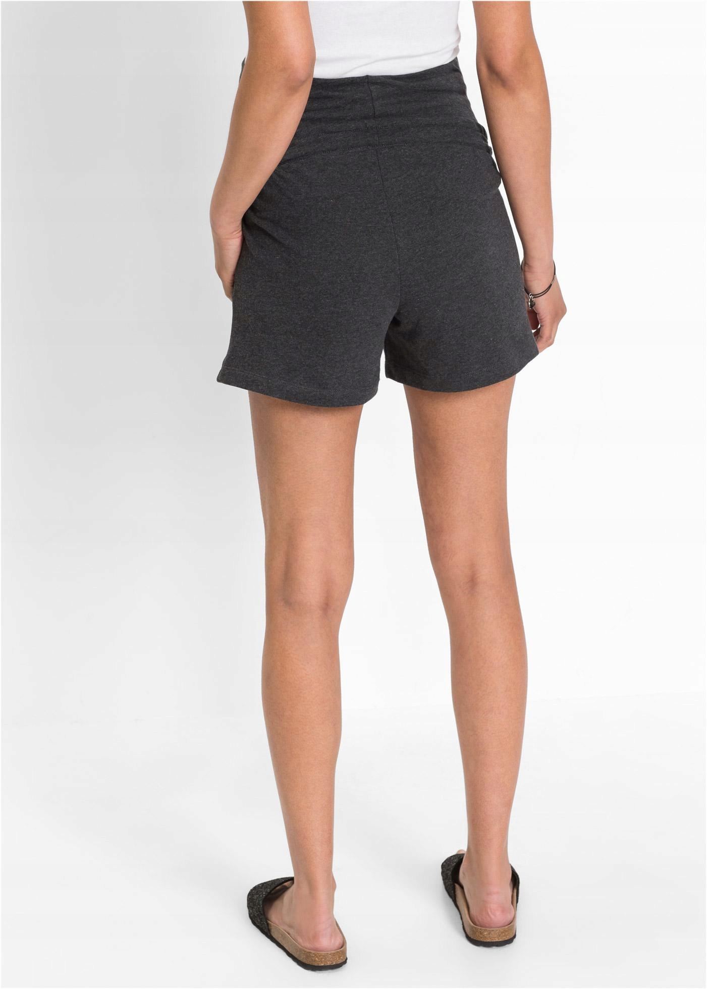 Bonprix spodenki ciążowe dresowe krótkie czarny