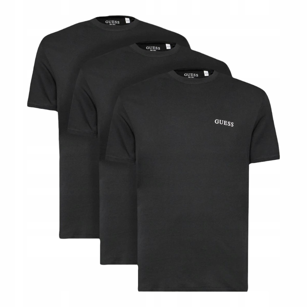 Guess Pánské Tričko 3P Tee 3PACK Černá vel. M