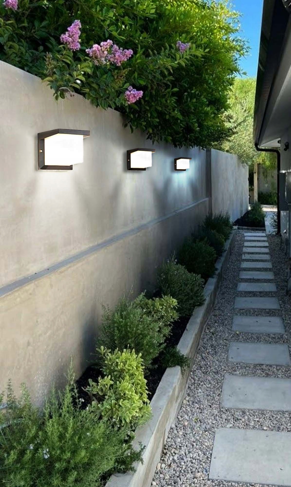 Lampa elewacyjna LED zewnętrzna kinkiet ogrodowy Szerokość produktu 16 cm