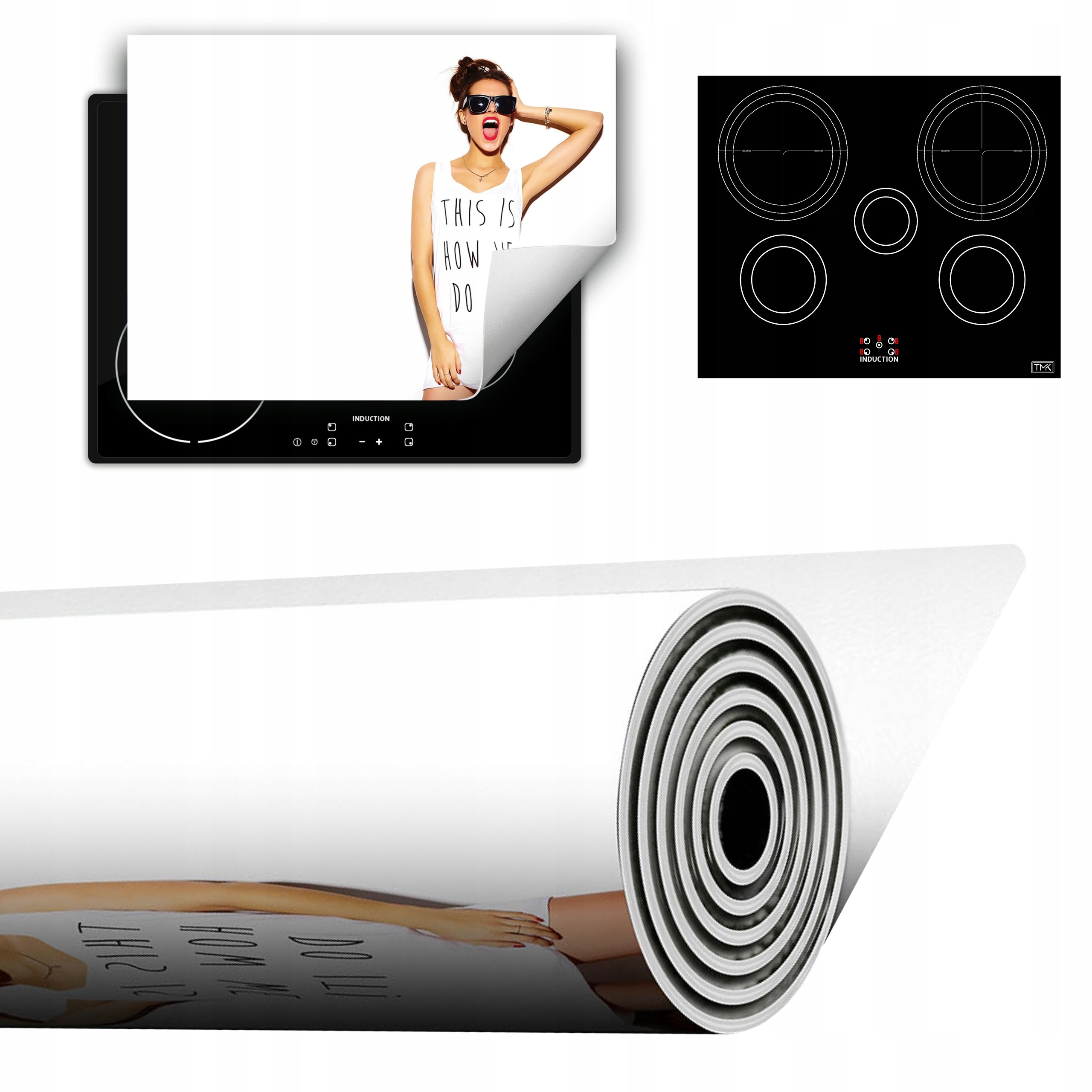 Vinylová Podložka Do Kuchyně Více Místa 70x52 Bílá žena