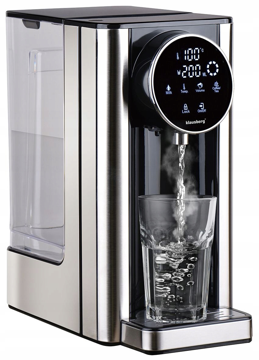 Distribútor horúcej vody Dávkovač Klausberg 2,7L Led 2600W 7 teplôt inox