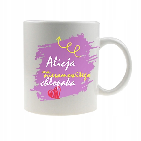 Kubek nadruk Walentynki imię prezent wzór 6