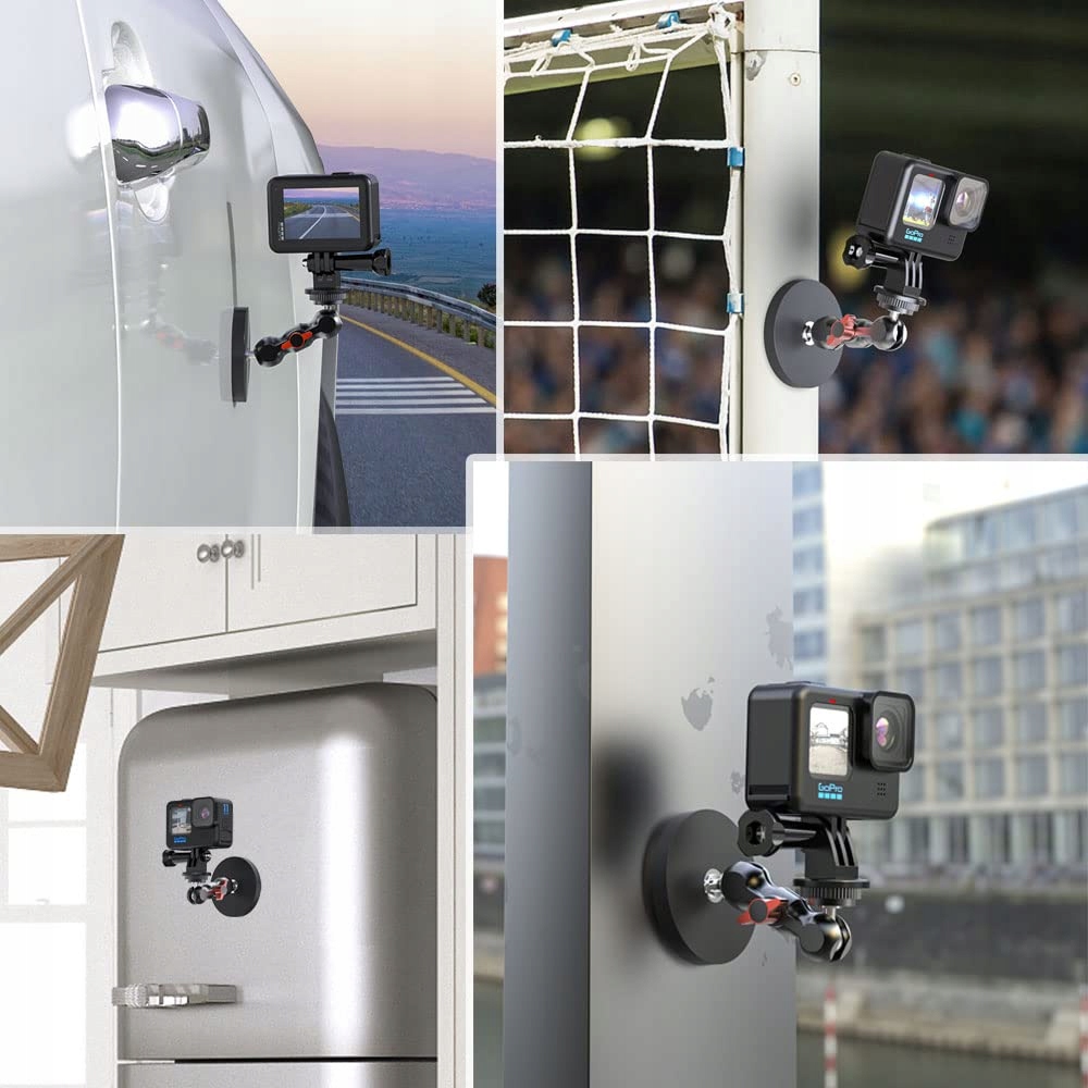 SUREWO Magnetyczny Uchwyt Kamery 360° Mocny GoPro Hero DJI Osmo Action — miniatura 6