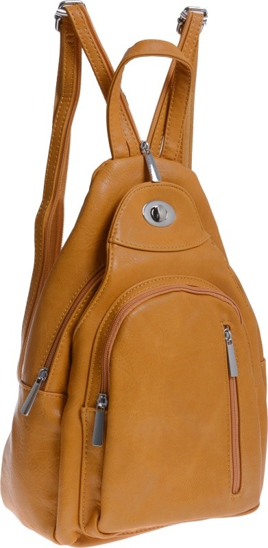 Pojemny Plecak Na Jedno Ramię Plecako Torebka 2W1 żółty