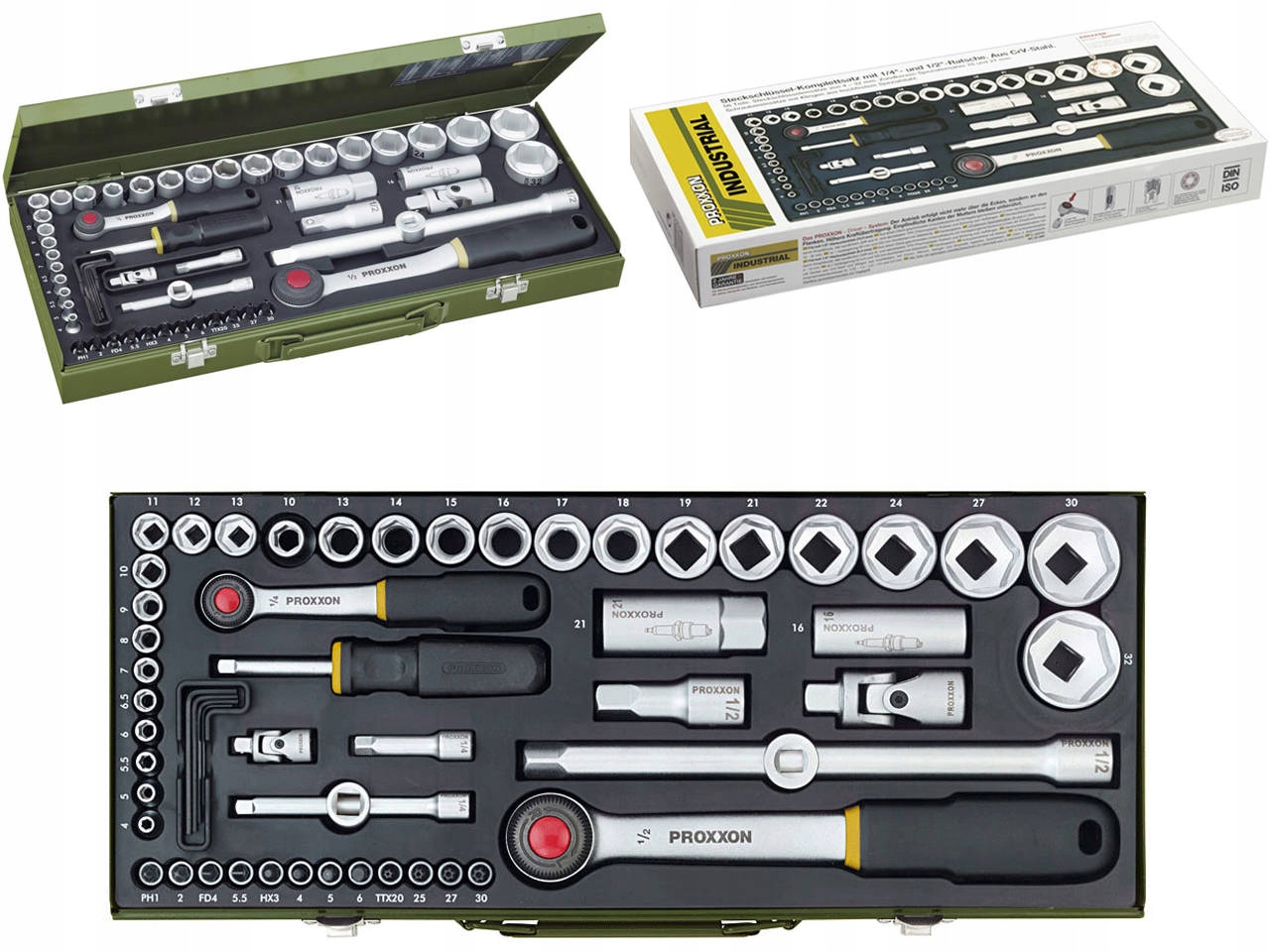 PROXXON НАБОР ГАЕЧНЫХ КЛЮЧЕЙ С ХРАПОВЫМ МЕХАНИЗМОМ PR23040