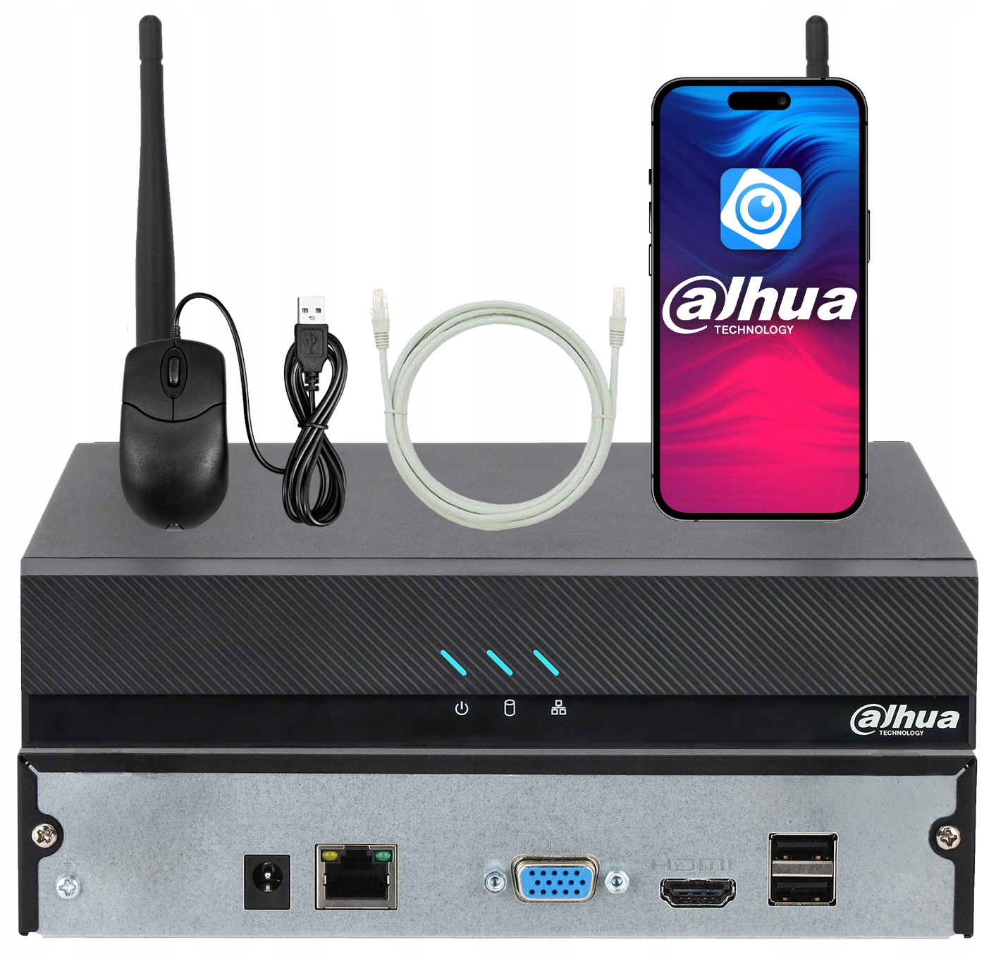 WiFi Ip rekordér Dahua NVR2108HC-W Analytika Smd 8 kanálový až 16MP 1HDD