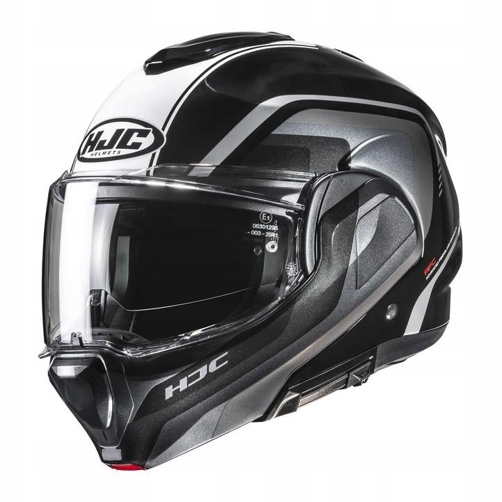 Motocyklová prilba Hjc F100 Reff Black/white čierna biela Darčeky