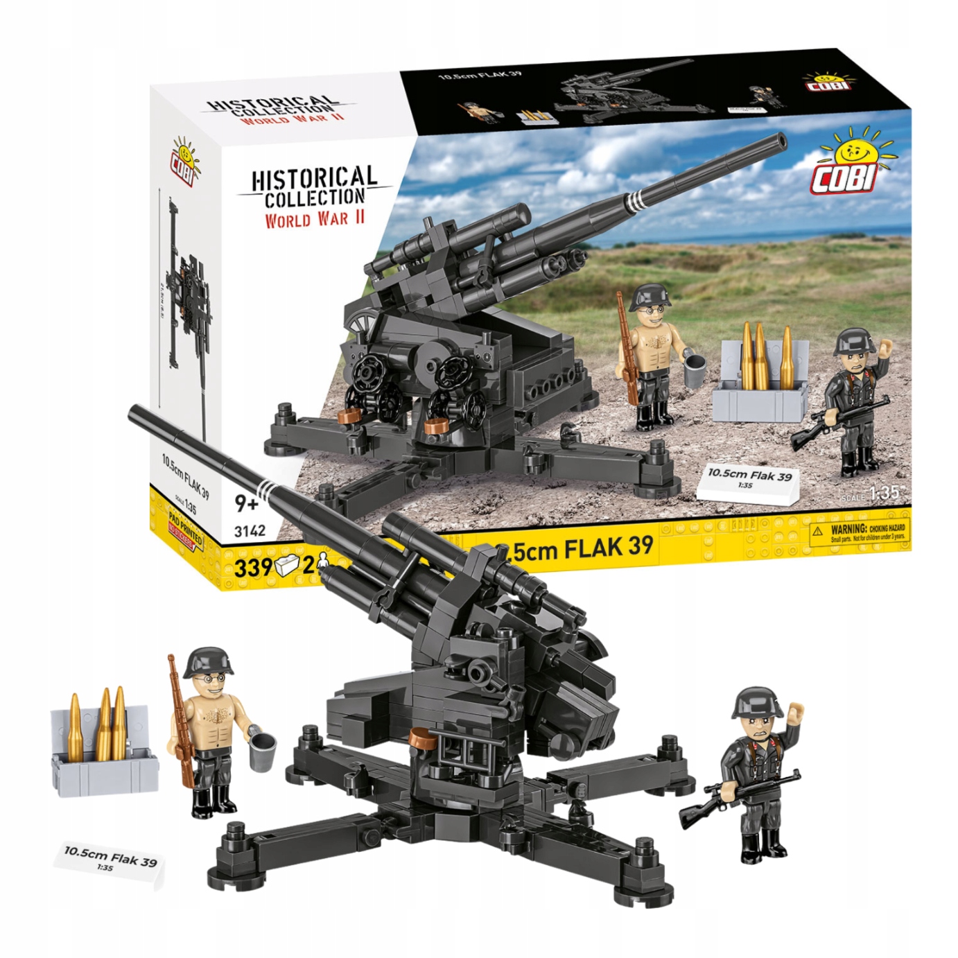 COBI-3142 Historical Collection Wwii 10,5 Cm Flak 39