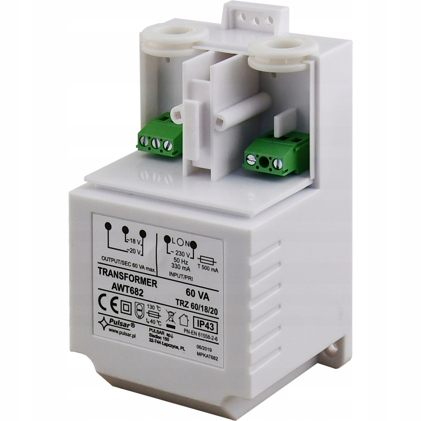 TRANSFORMATOR ZASILACZ AC 230V NA 60AV (18V/20V) Symbol AWT682