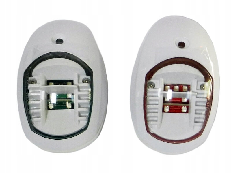 Lampy Led Czerwona I Zielona Białe Nawigacyjne