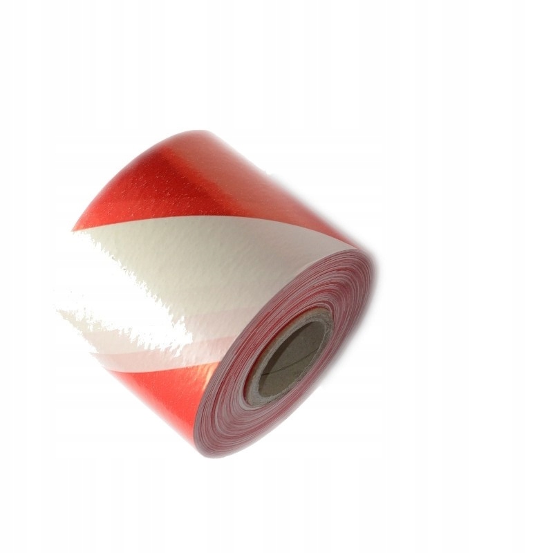 TAŚMA OSTRZEGAWCZA BIAŁO-CZERWONA 200M 75MM box Marka inny