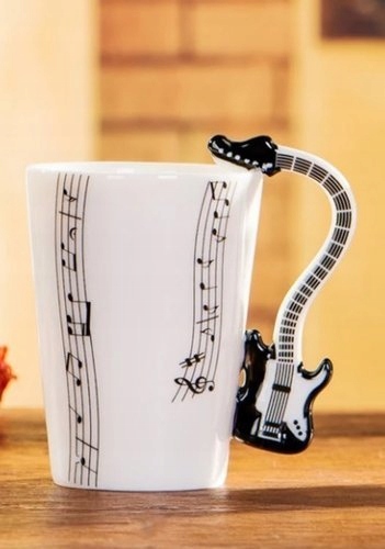 KUBEK MUZYKA CZARNA GITARA DLA ROCKMANA 250 ML Materiał wykonania ceramika