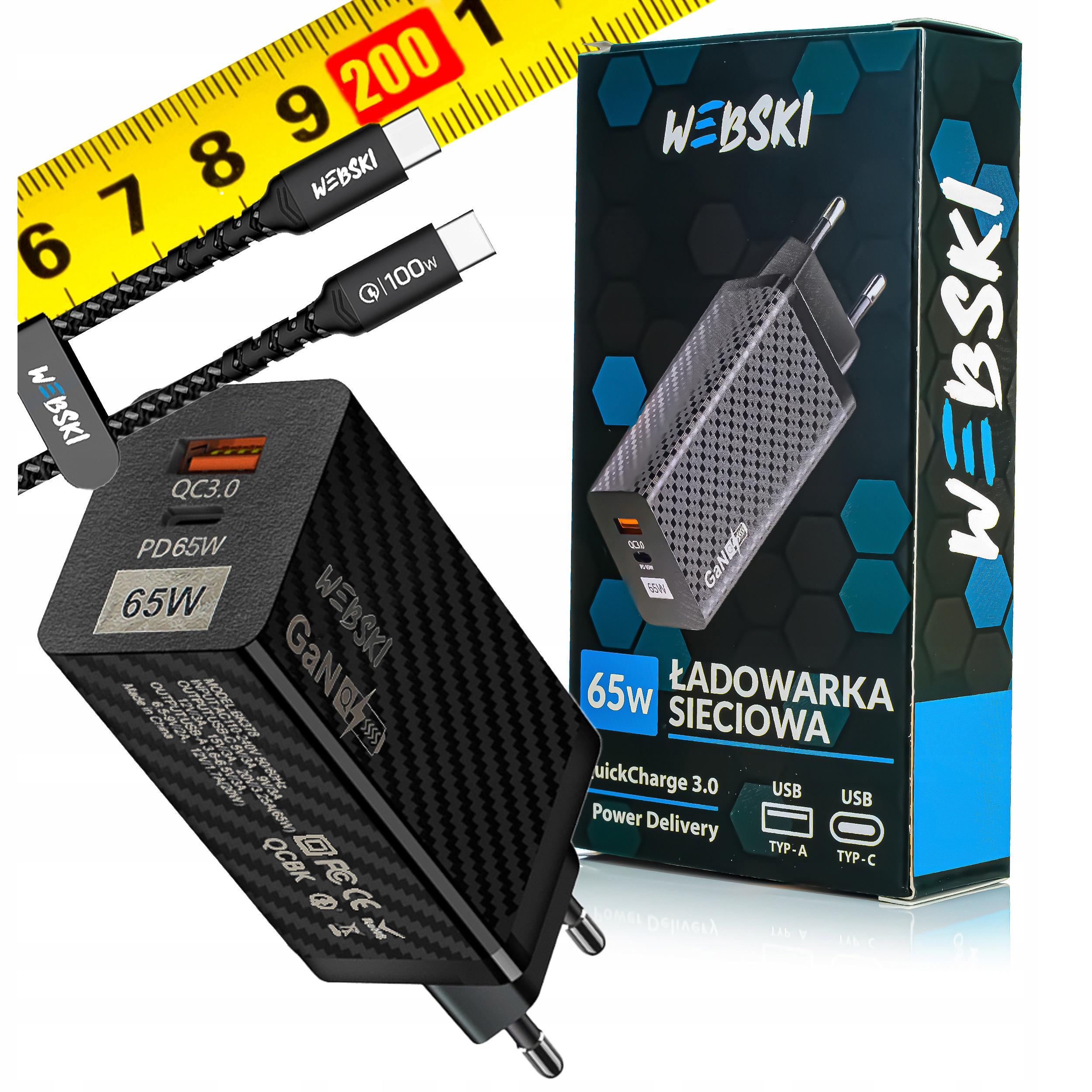 

Wydajna Ładowarka Sieciowa Quickcharge 3.0