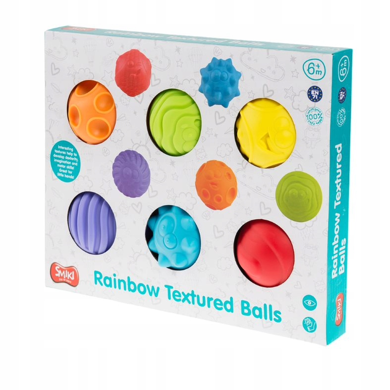 

Smiki Sensoryczne kolorowe piłeczki kształty