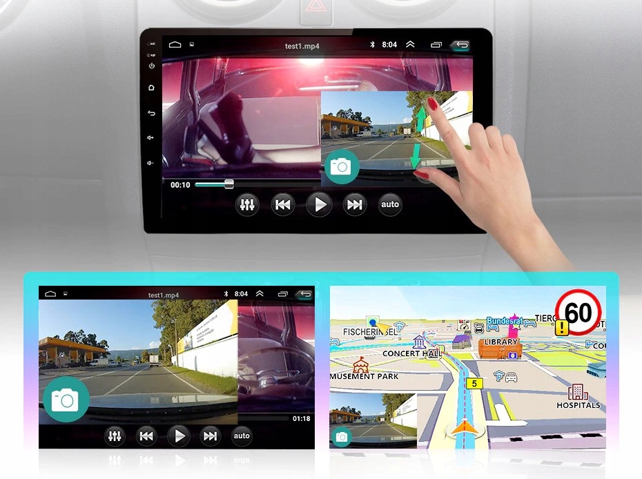 Radio Android 12 4/64Gb GPS Nissan Qashqai LTE SIM Radio informacja RDS pasmo AM pasmo FM