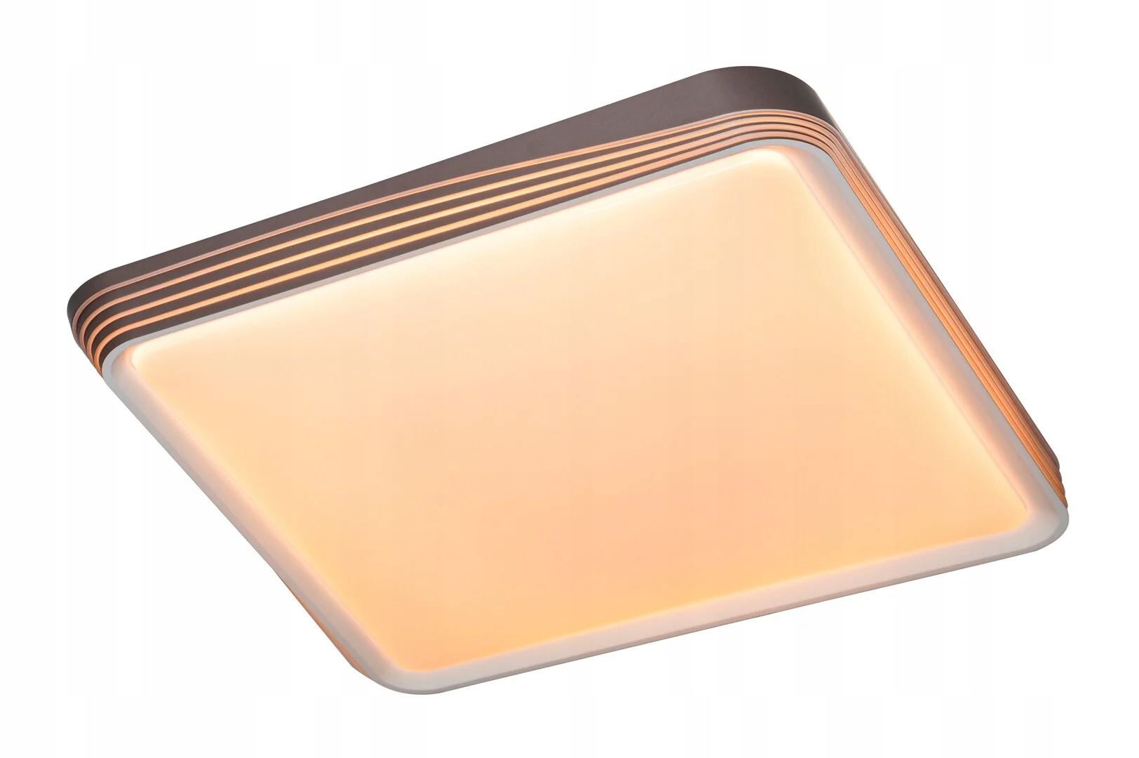 Rabalux Druzor Stropné Svietidlo Led 40W 48x48 cm, Moderný hnedý štvorcový