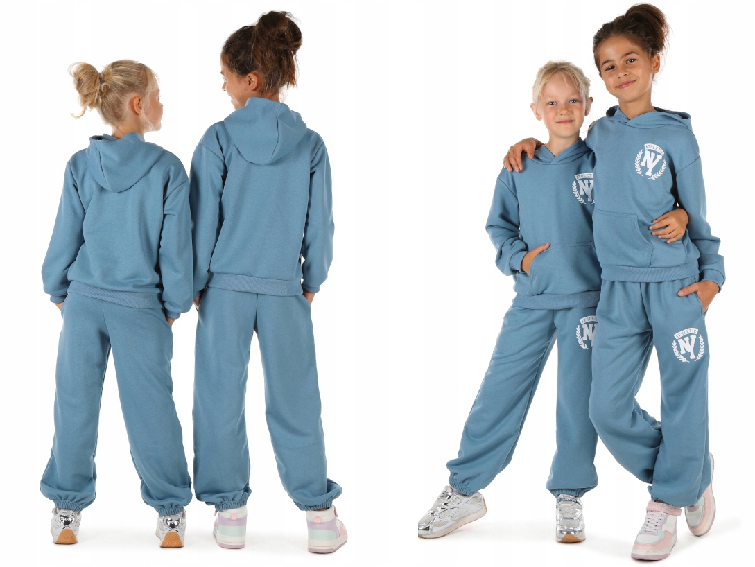 Komplet dresowy Nadruk, bluza i spodnie, produkt polski 122 Mineral