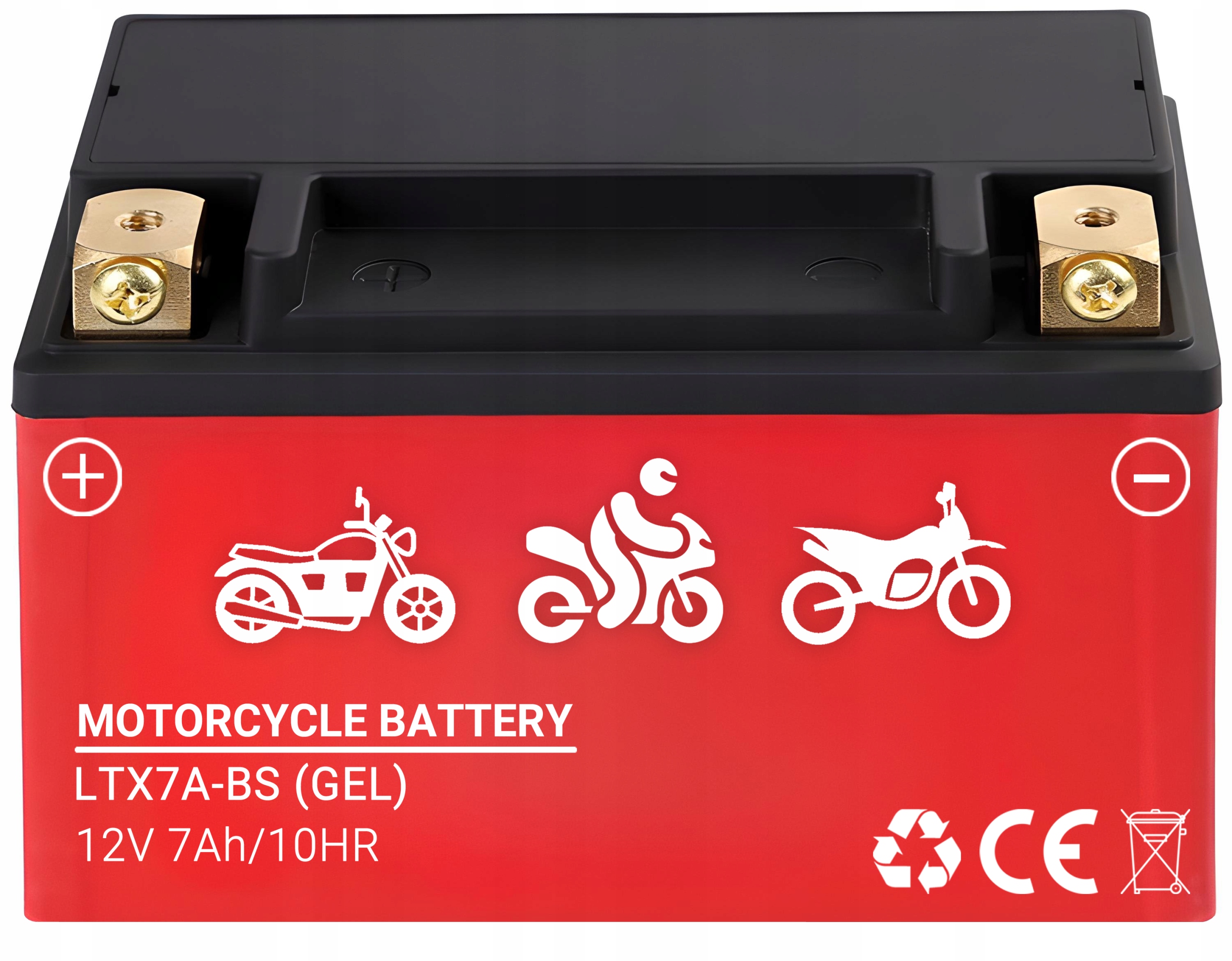 Akumulator Żelowy Do Skutera Motocykla Quada 12V 7AH Lewy+ Produkcja 2026