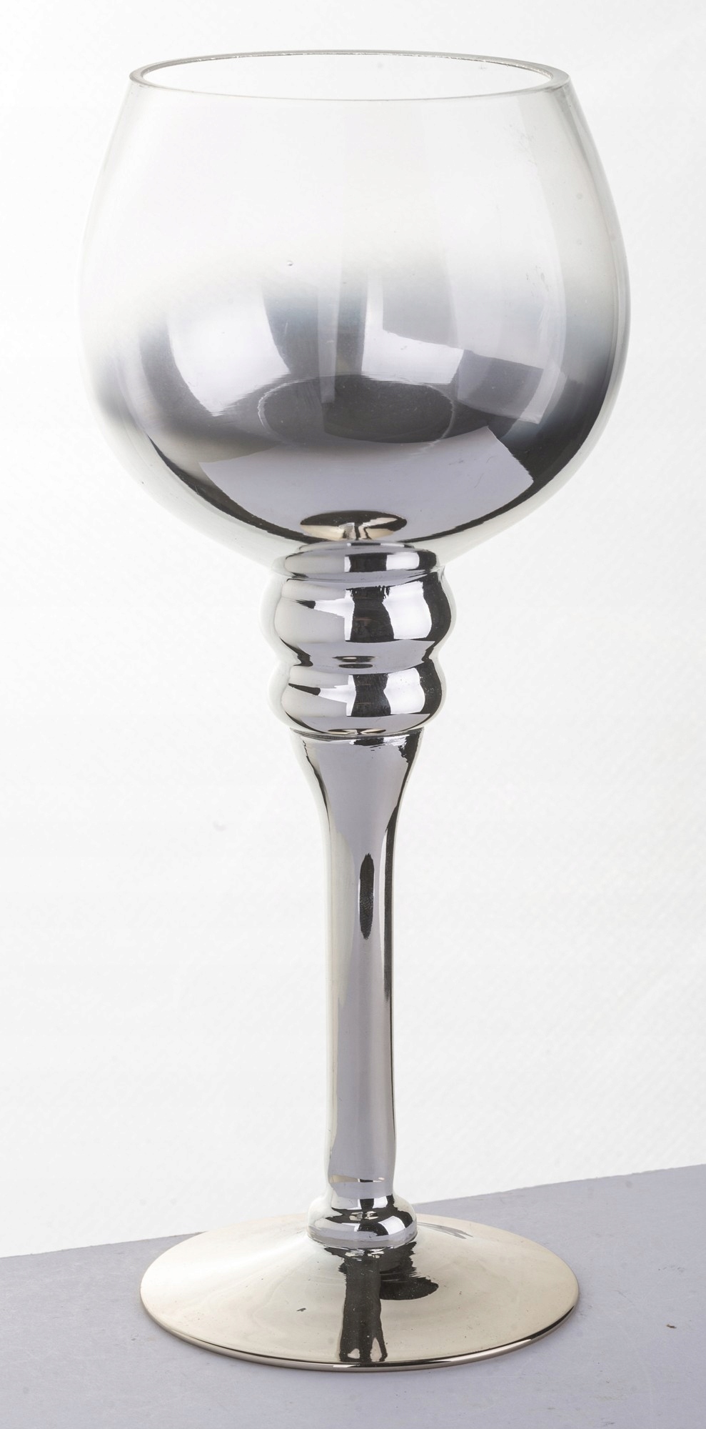 SZKŁO LUNA ŚWIECZNIK GLAMOUR SREBRNY Kod producenta 133673