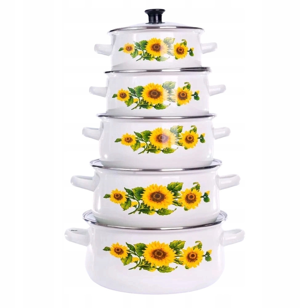 ZESTAW 5 GARNKÓW EMALIOWANYCH