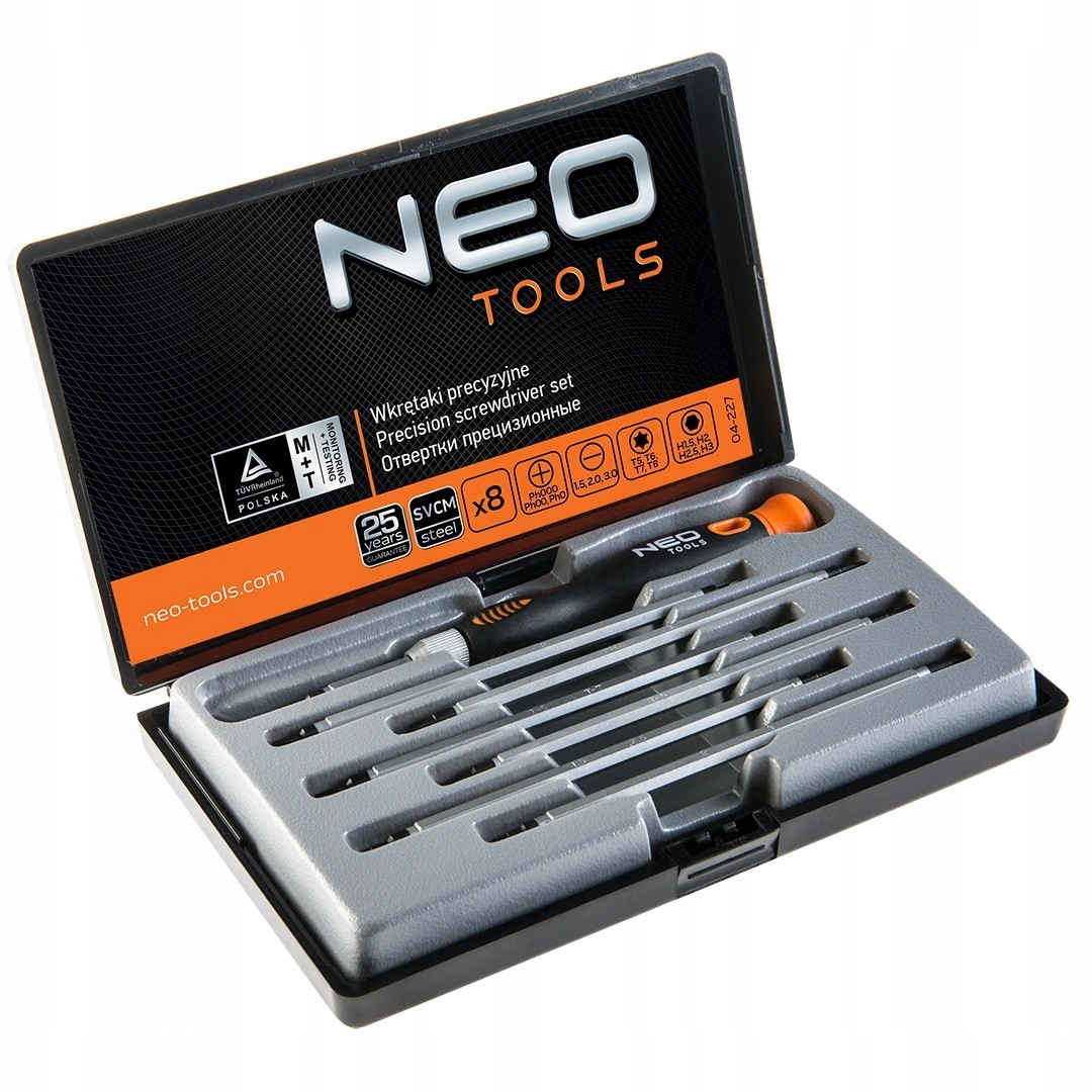 

Komplet Wkrętaków Precyzyjnych 8 Szt. Neo Tools