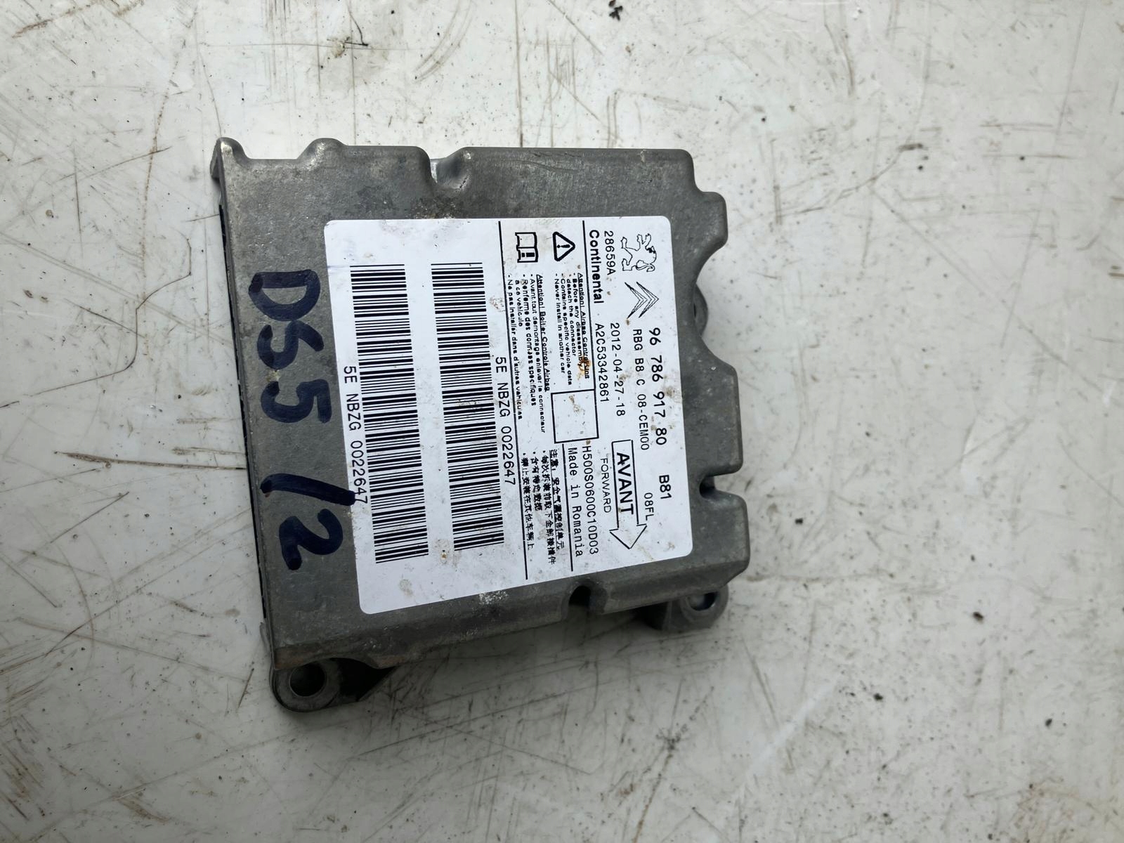 SENSOR Airbag Airbag DS5 9678691780