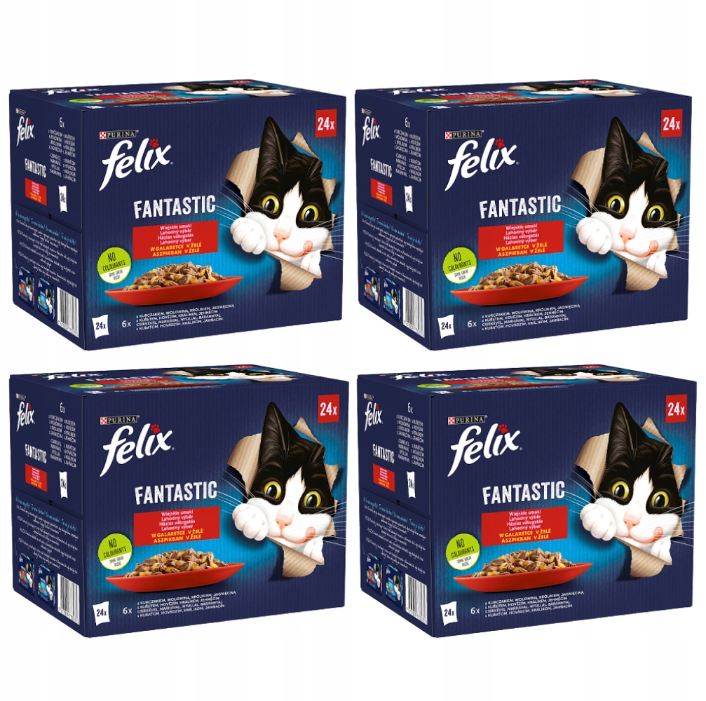 Felix Fantastic Wiejskie Smaki W Galaretce Saszetki Dla Kota 96x85g