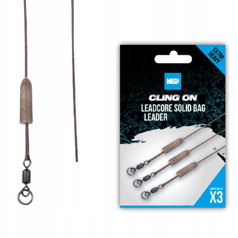 Zestaw Cling On Leadcore Solid Bag Leader 35cm Nash
