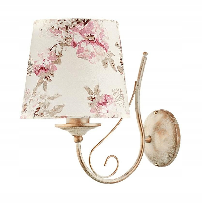 Nástěnná lampa Sara Zlatá Béžová Abažur 1xE27 Nástěnná lampa do obývacího pokoje