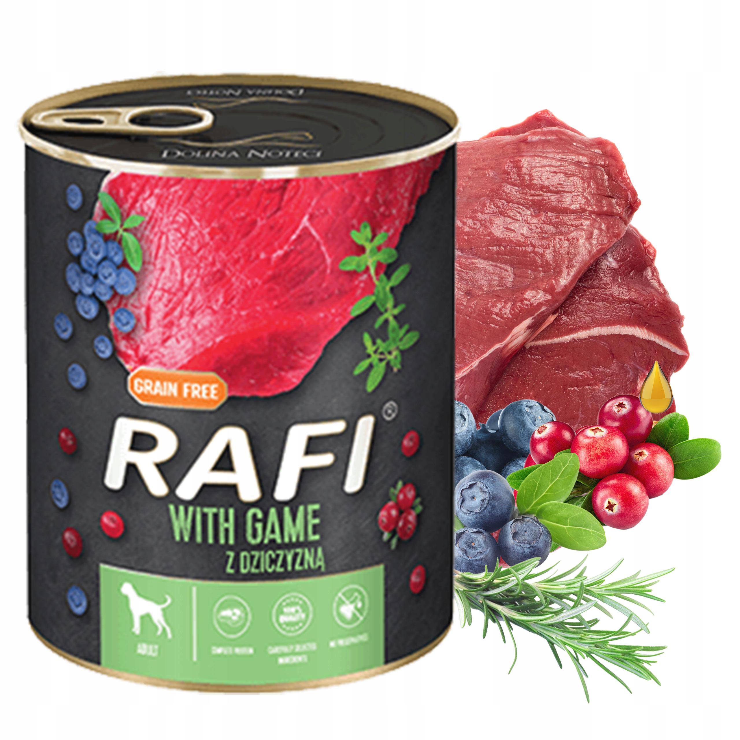 RAFI karma dla psa DZICZYZNA 800g