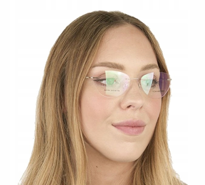 Okulary bezramkowe Kocie złote -3