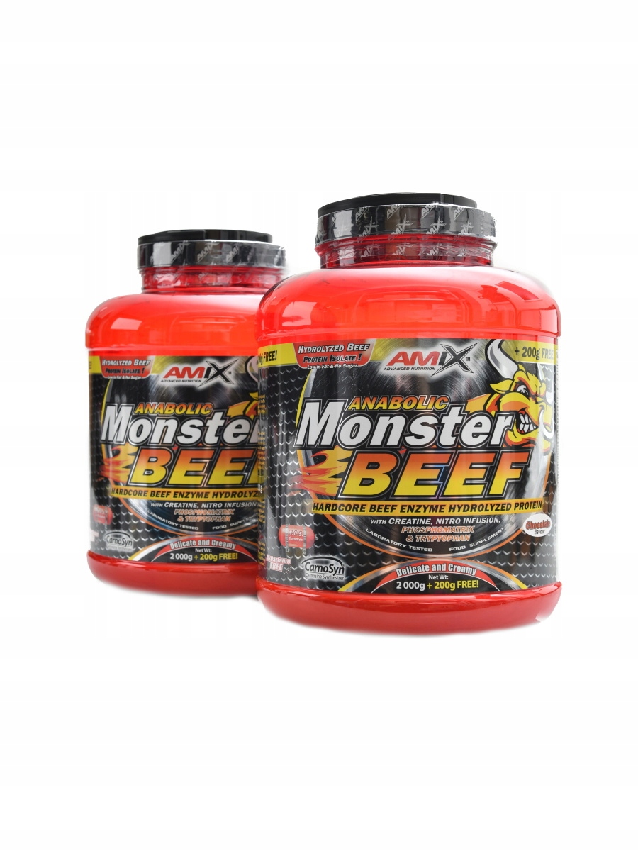 Anabolic Monster beef protein 90% 2 x 2200 g mix chutí