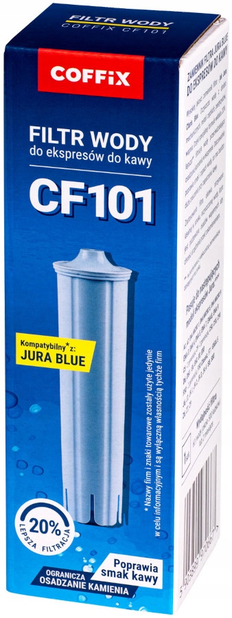 Filtr Wody do Ekspresu JURA Claris do E8 ENA8 E6 S8 J6 A1 A7 D6 Zamiennik 4 Kod producenta CF101 - 136579
