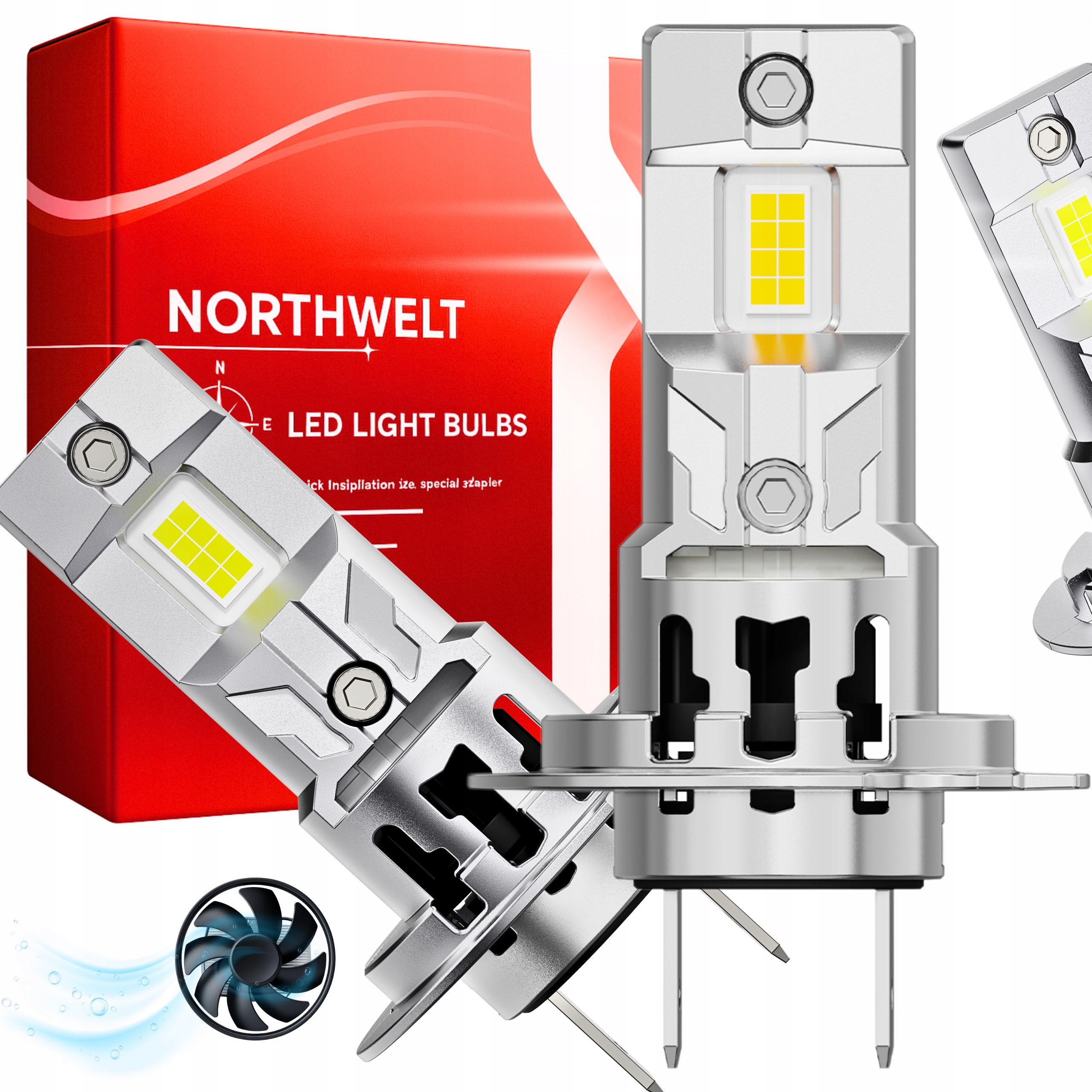 Żarówki H7 Led Homologacja Xenon Białe Retrofit Canbus White Mocne 90W