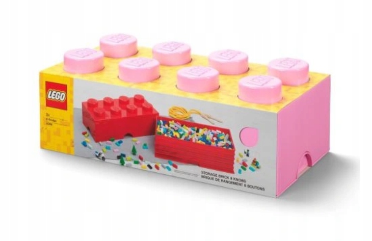 Lego Kontejner Krabička Kostka 8 Světle Růžová 50 cm 40041738