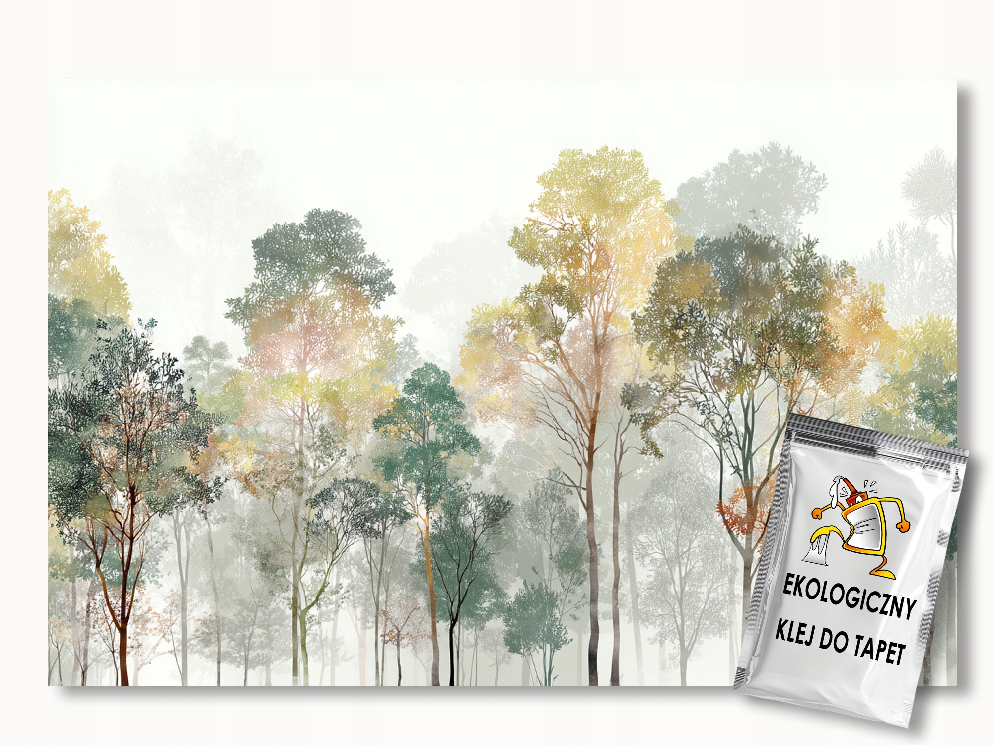Fototapeta Flizelina Grafika Příroda Les Park Stromy Akvarel 300x210 110g