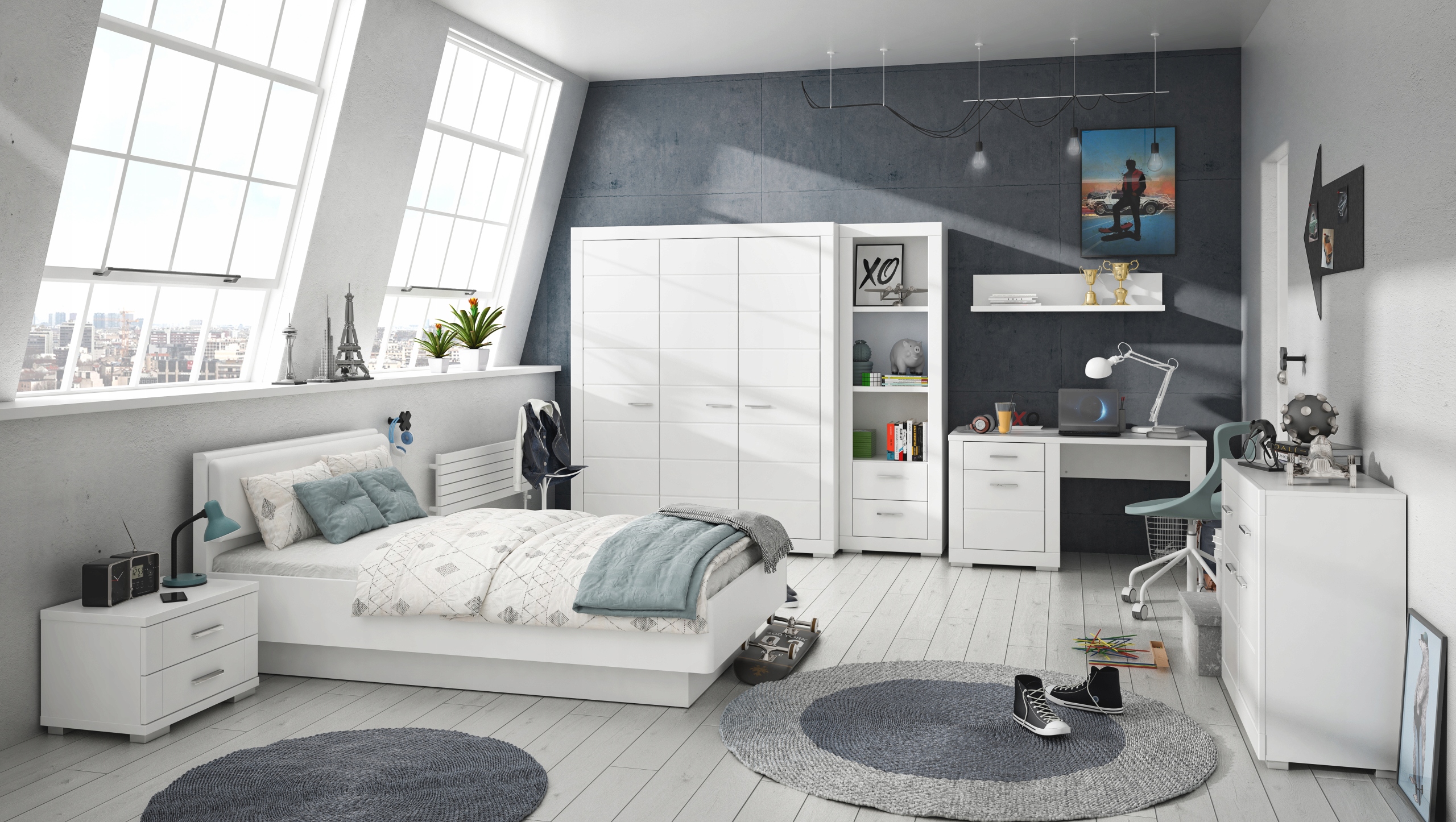 7DNI SNOW Komoda SNWK36 biała Wysokość mebla 109 cm