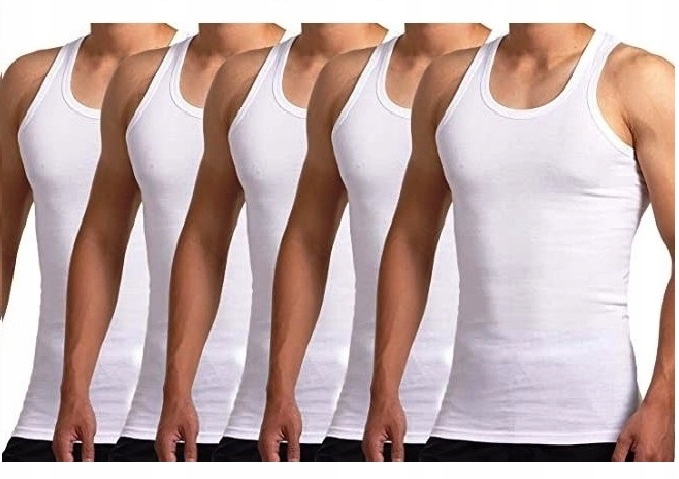 5 X PODKOSZULKA gładka 100 % Bawełna rozm: 4XL