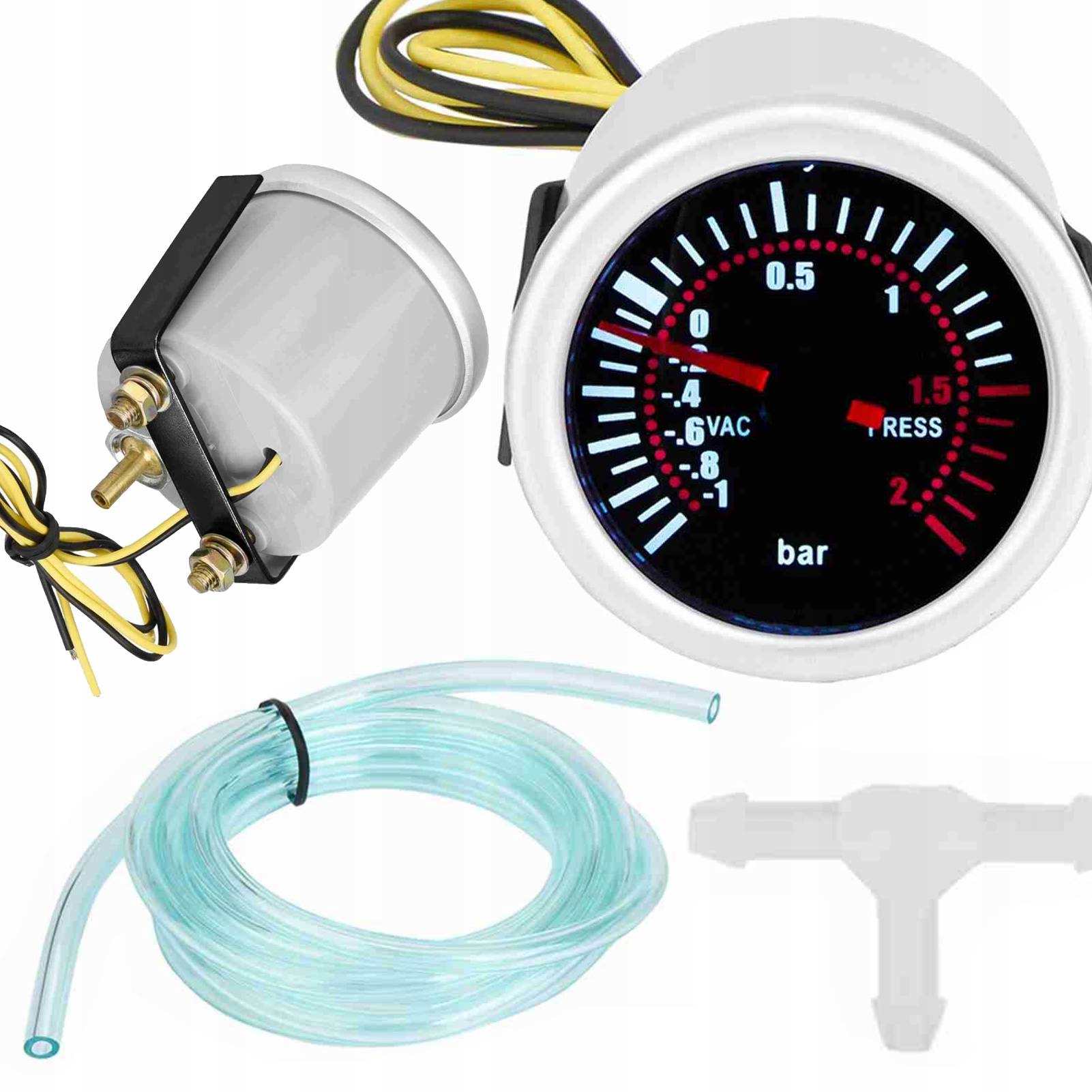 Wskaźnik Turbo Boost Ciśnienie Doładowania Miernik 52MM Samochodowy 12 V