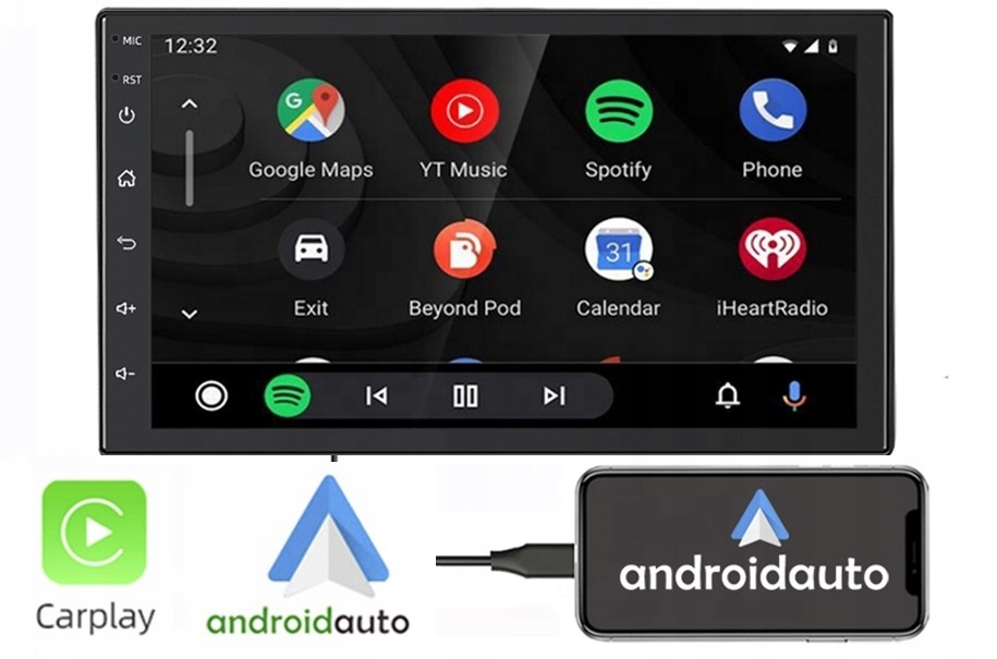 RADIO ANDROID AUTO CAR PLAY BLUETOOTH RDS USB HD Marka Projack