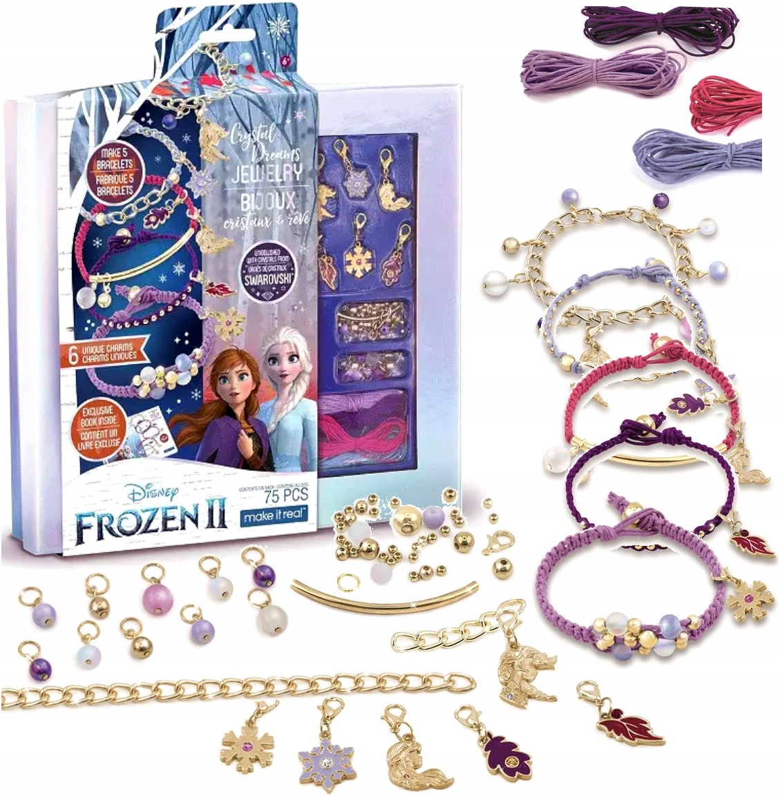

Make It Real Zestaw Do Robienia Bransoletek Frozen
