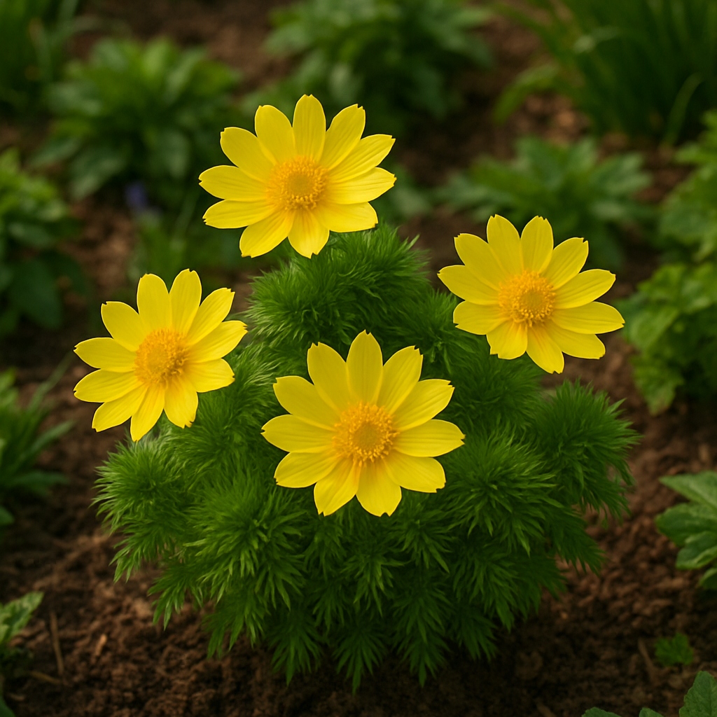 Милашка Весенняя Adonis vernalis цветет весной