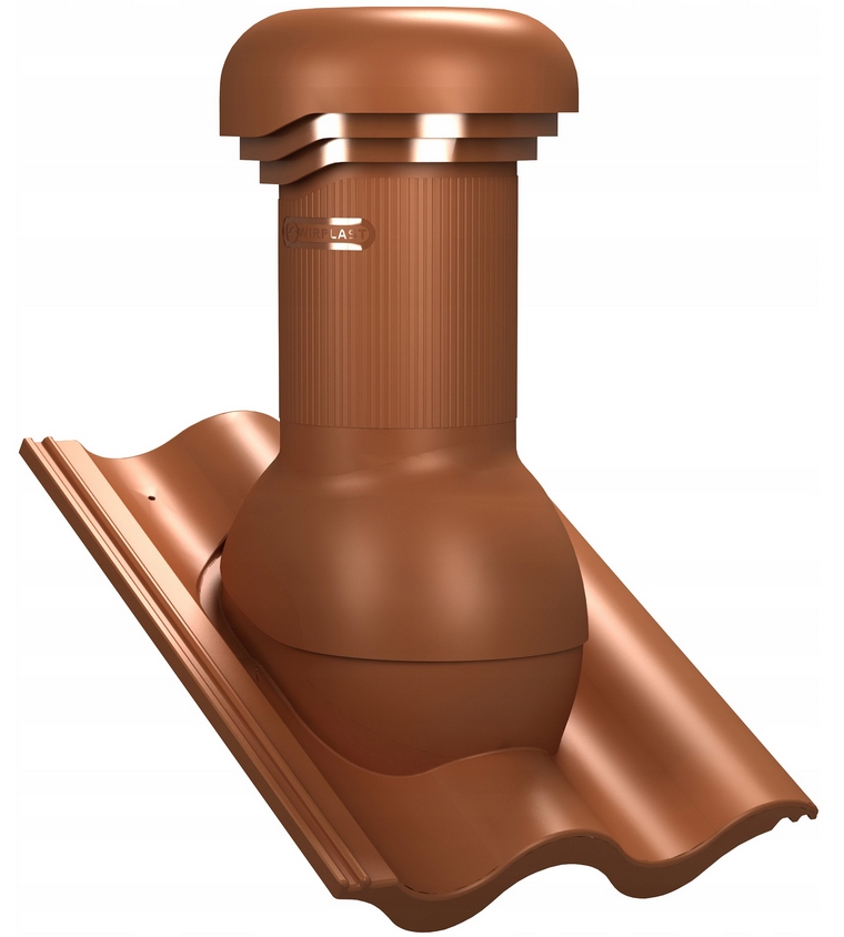 Větrací Komín Wirplast Pro 125mm Pro Braas Celtycká, Cihelná Barva